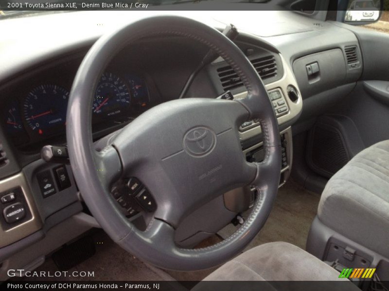 Denim Blue Mica / Gray 2001 Toyota Sienna XLE