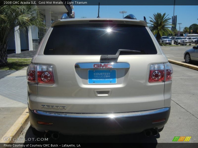 Gold Mist Metallic / Light Titanium 2008 GMC Acadia SLE