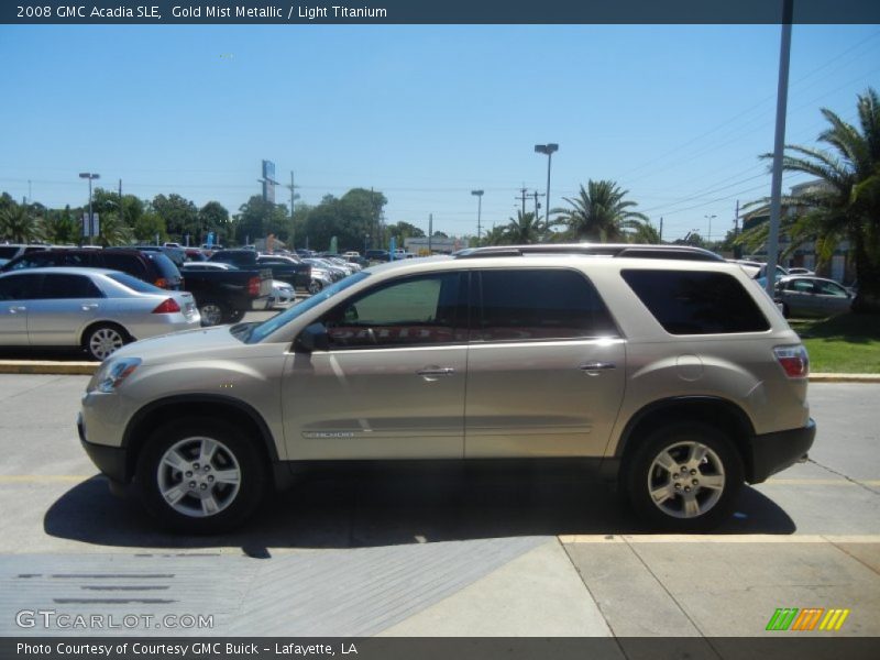 Gold Mist Metallic / Light Titanium 2008 GMC Acadia SLE