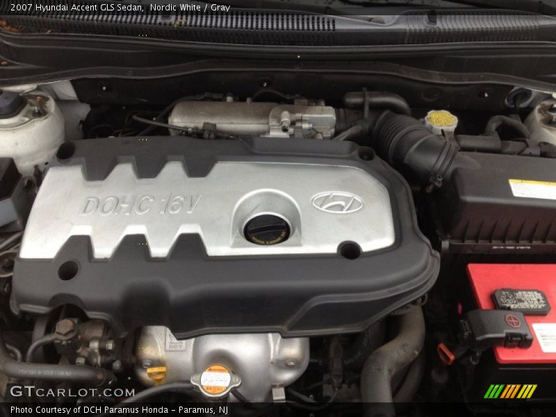 Nordic White / Gray 2007 Hyundai Accent GLS Sedan