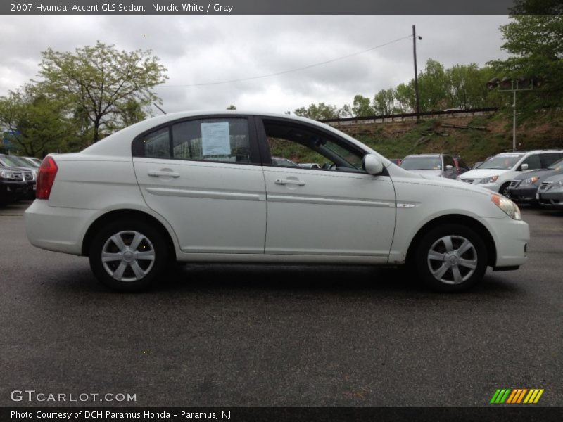 Nordic White / Gray 2007 Hyundai Accent GLS Sedan