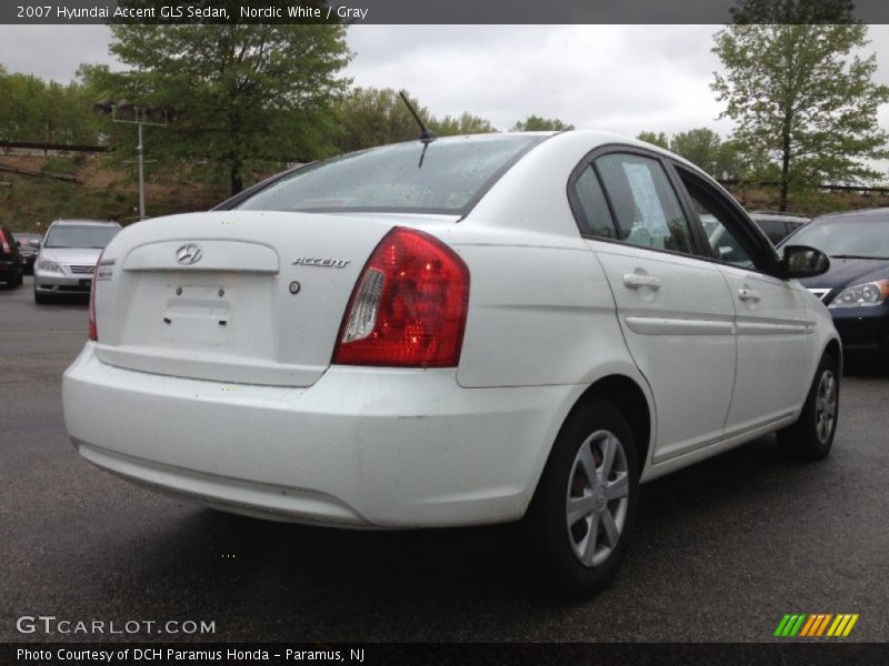 Nordic White / Gray 2007 Hyundai Accent GLS Sedan