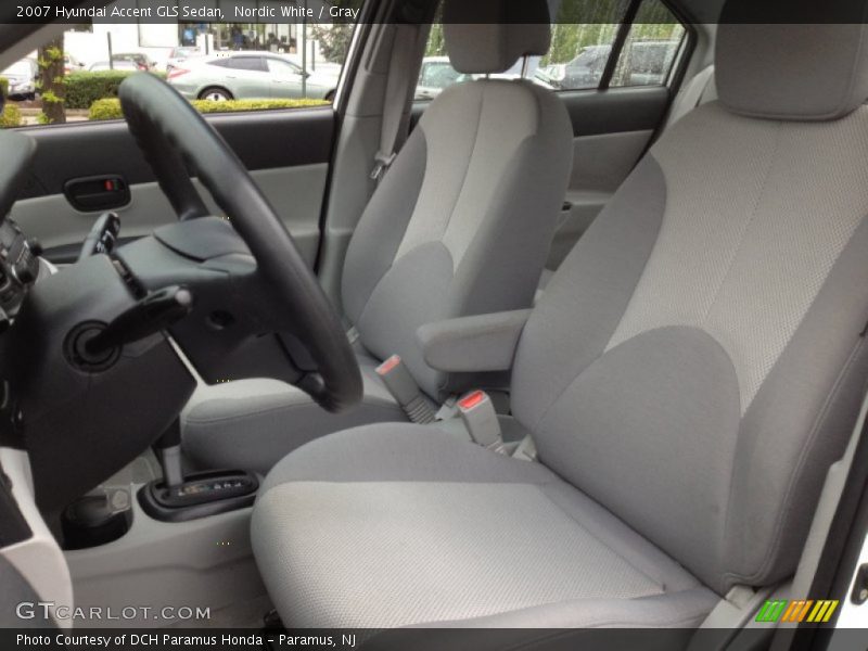 Nordic White / Gray 2007 Hyundai Accent GLS Sedan