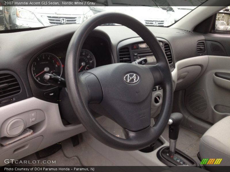 Nordic White / Gray 2007 Hyundai Accent GLS Sedan