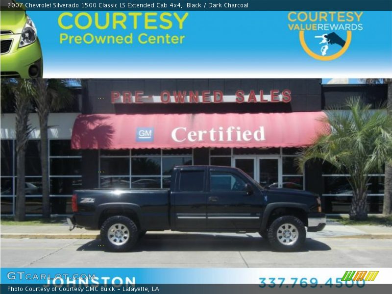 Black / Dark Charcoal 2007 Chevrolet Silverado 1500 Classic LS Extended Cab 4x4