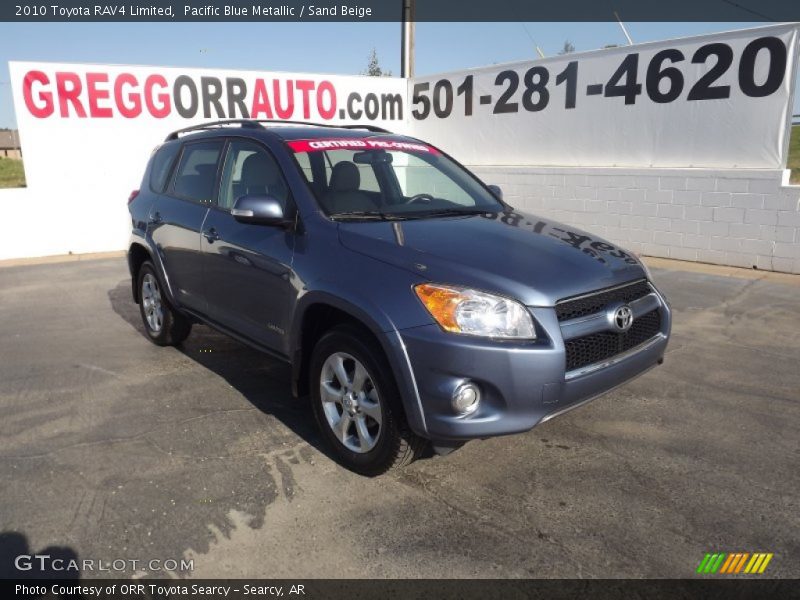 Pacific Blue Metallic / Sand Beige 2010 Toyota RAV4 Limited