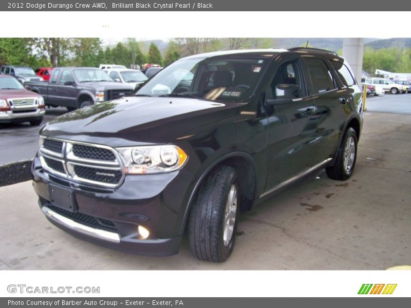 Brilliant Black Crystal Pearl / Black 2012 Dodge Durango Crew AWD