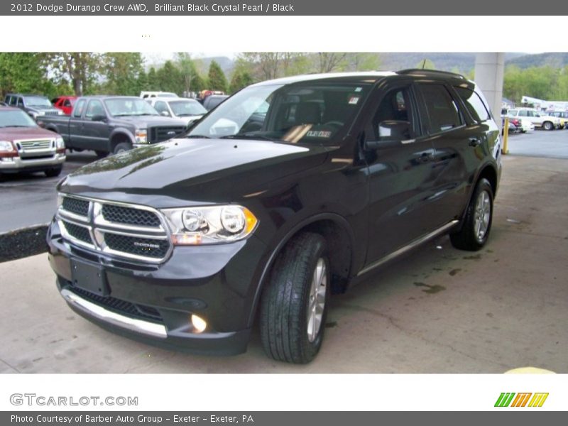 Brilliant Black Crystal Pearl / Black 2012 Dodge Durango Crew AWD