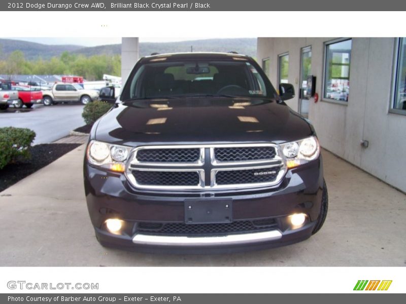 Brilliant Black Crystal Pearl / Black 2012 Dodge Durango Crew AWD