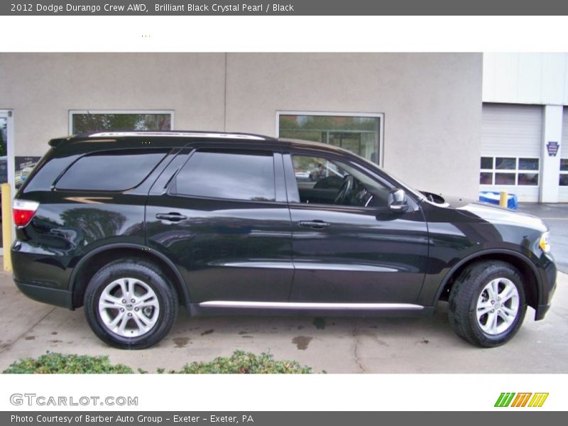 Brilliant Black Crystal Pearl / Black 2012 Dodge Durango Crew AWD