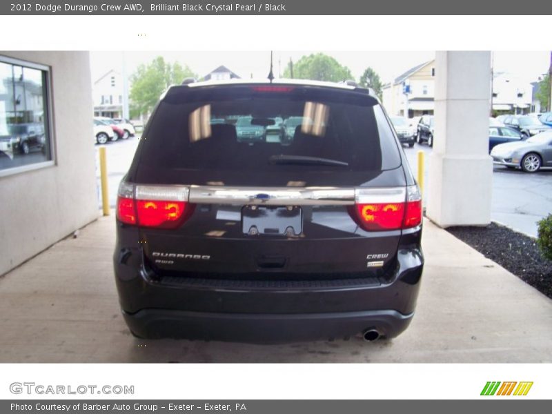 Brilliant Black Crystal Pearl / Black 2012 Dodge Durango Crew AWD