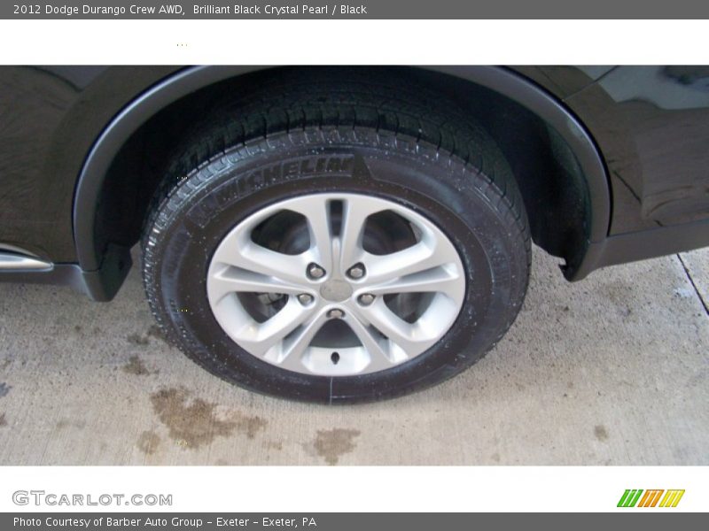 Brilliant Black Crystal Pearl / Black 2012 Dodge Durango Crew AWD