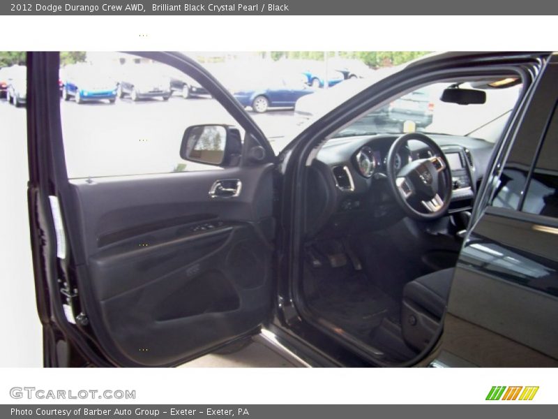 Brilliant Black Crystal Pearl / Black 2012 Dodge Durango Crew AWD