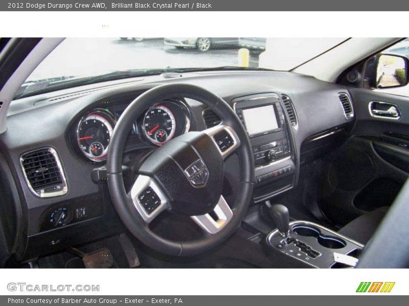 Brilliant Black Crystal Pearl / Black 2012 Dodge Durango Crew AWD