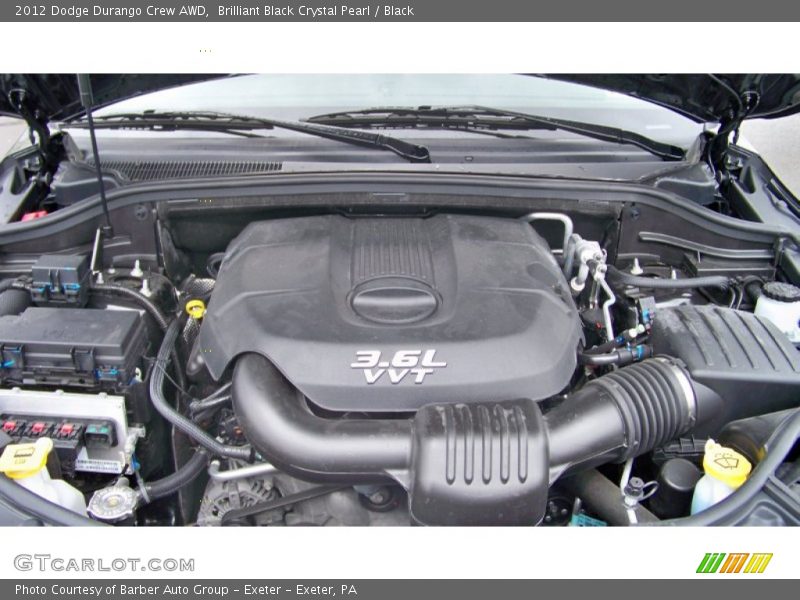 Brilliant Black Crystal Pearl / Black 2012 Dodge Durango Crew AWD