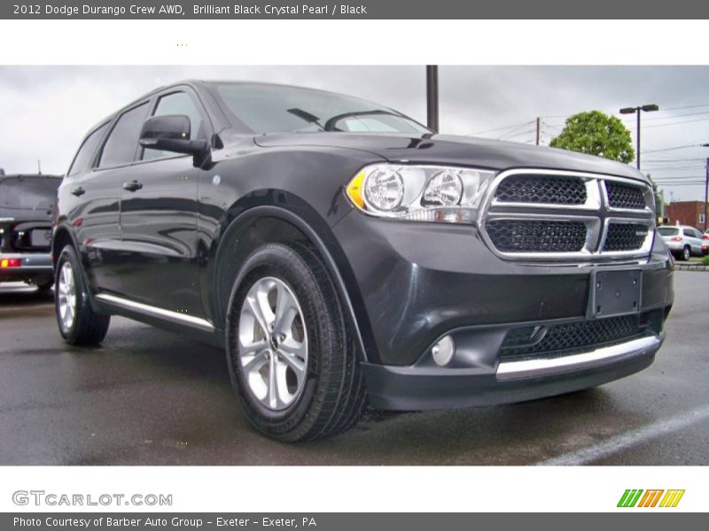 Brilliant Black Crystal Pearl / Black 2012 Dodge Durango Crew AWD