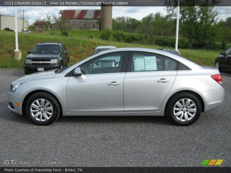 Silver Ice Metallic / Cocoa/Light Neutral Leather 2011 Chevrolet Cruze LT