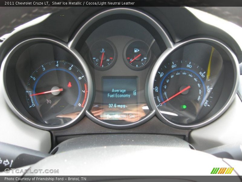 Silver Ice Metallic / Cocoa/Light Neutral Leather 2011 Chevrolet Cruze LT
