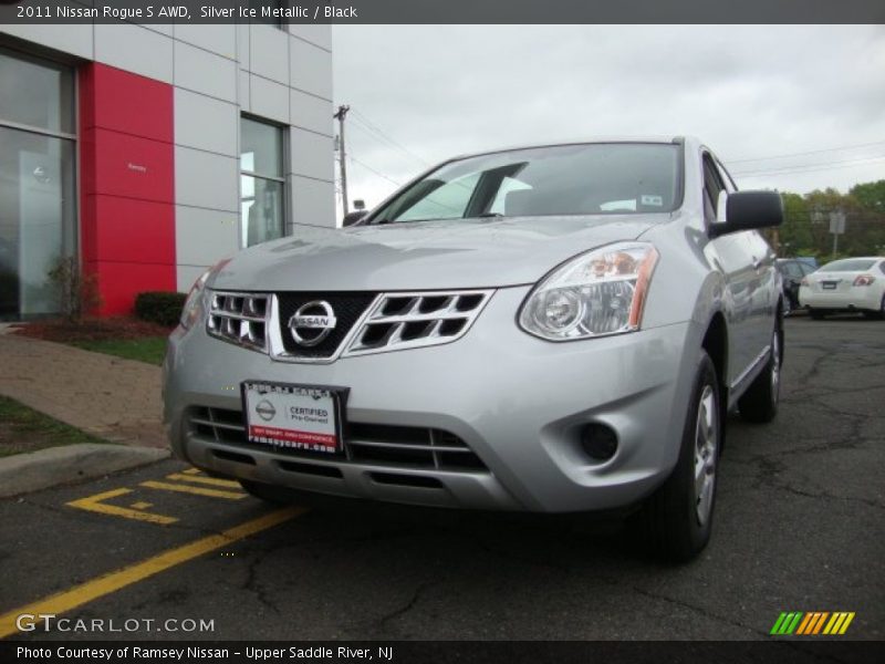 Silver Ice Metallic / Black 2011 Nissan Rogue S AWD