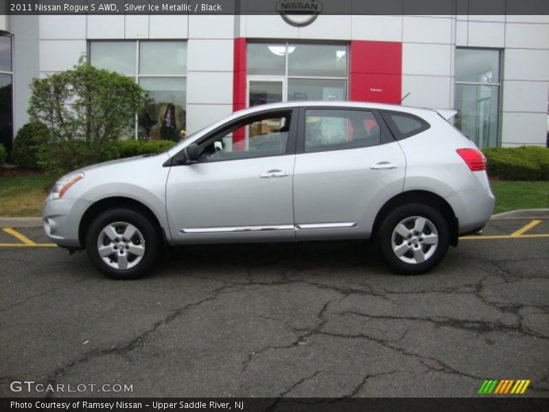 Silver Ice Metallic / Black 2011 Nissan Rogue S AWD