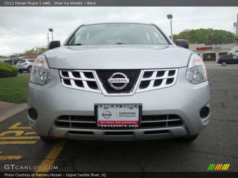 Silver Ice Metallic / Black 2011 Nissan Rogue S AWD