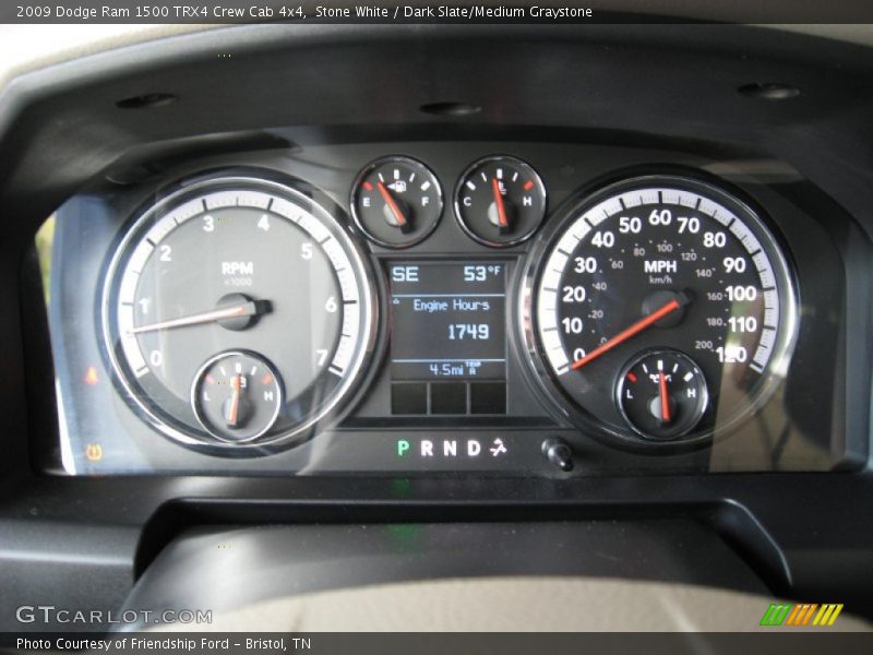 Stone White / Dark Slate/Medium Graystone 2009 Dodge Ram 1500 TRX4 Crew Cab 4x4