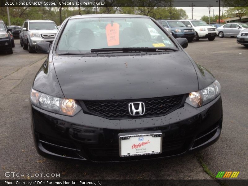 Crystal Black Pearl / Gray 2010 Honda Civic LX Coupe