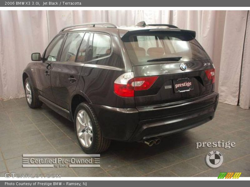 Jet Black / Terracotta 2006 BMW X3 3.0i