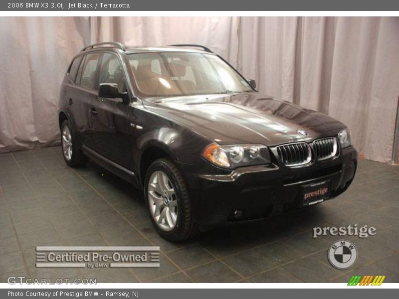 Jet Black / Terracotta 2006 BMW X3 3.0i