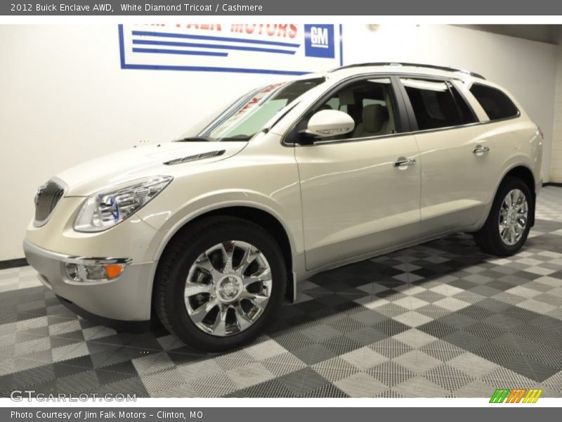 White Diamond Tricoat / Cashmere 2012 Buick Enclave AWD