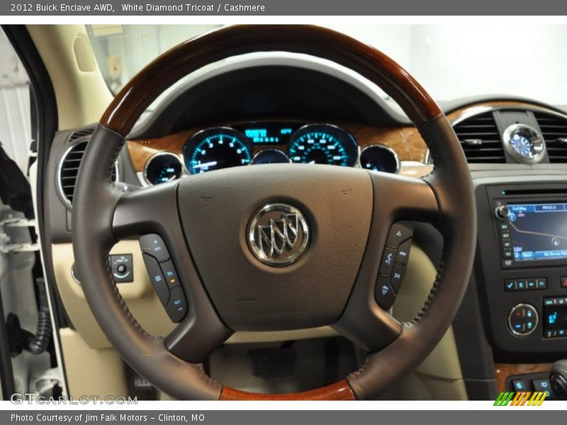 White Diamond Tricoat / Cashmere 2012 Buick Enclave AWD