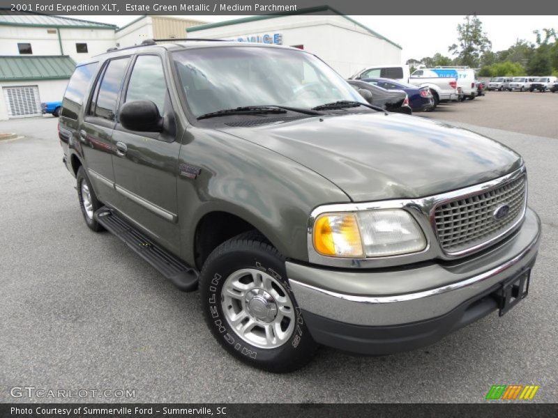 Estate Green Metallic / Medium Parchment 2001 Ford Expedition XLT