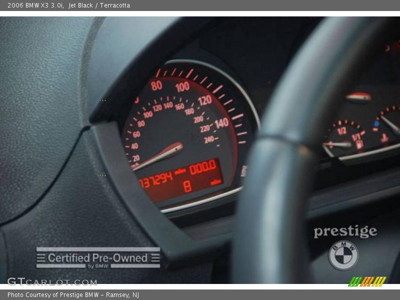 Jet Black / Terracotta 2006 BMW X3 3.0i