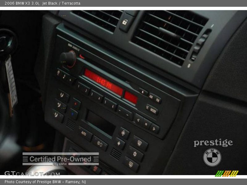 Jet Black / Terracotta 2006 BMW X3 3.0i