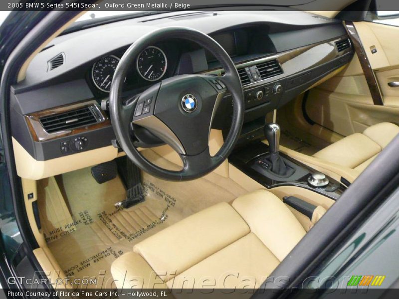 Oxford Green Metallic / Beige 2005 BMW 5 Series 545i Sedan