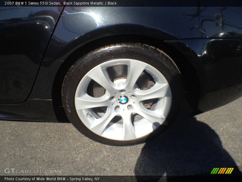 Black Sapphire Metallic / Black 2007 BMW 5 Series 550i Sedan