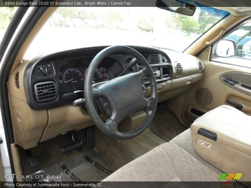 Bright White / Camel/Tan 1999 Dodge Ram 1500 ST Extended Cab