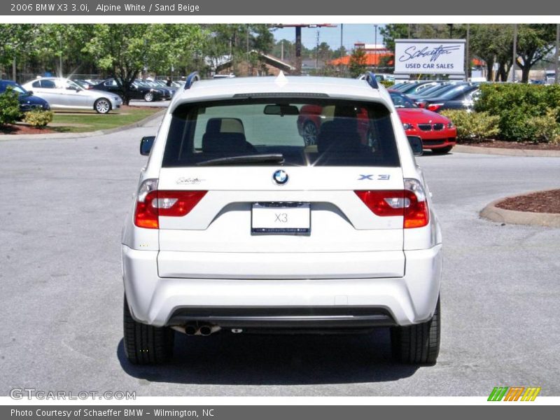 Alpine White / Sand Beige 2006 BMW X3 3.0i