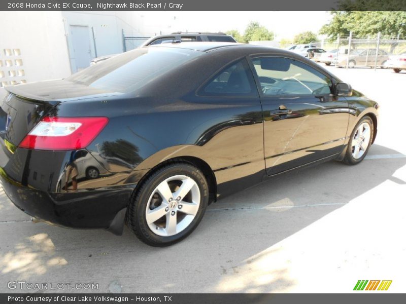 Nighthawk Black Pearl / Gray 2008 Honda Civic EX Coupe