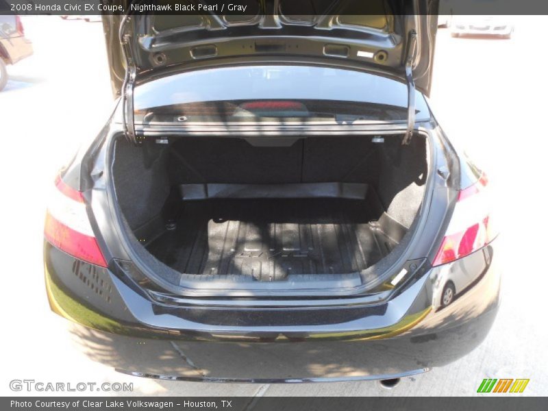 Nighthawk Black Pearl / Gray 2008 Honda Civic EX Coupe