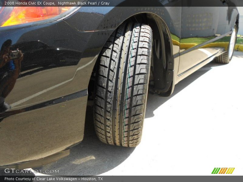 Nighthawk Black Pearl / Gray 2008 Honda Civic EX Coupe
