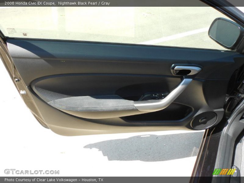 Nighthawk Black Pearl / Gray 2008 Honda Civic EX Coupe