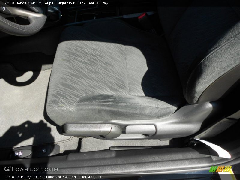 Nighthawk Black Pearl / Gray 2008 Honda Civic EX Coupe