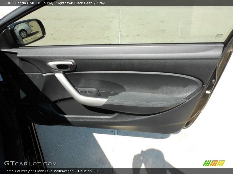 Nighthawk Black Pearl / Gray 2008 Honda Civic EX Coupe