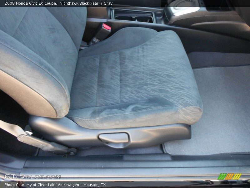 Nighthawk Black Pearl / Gray 2008 Honda Civic EX Coupe