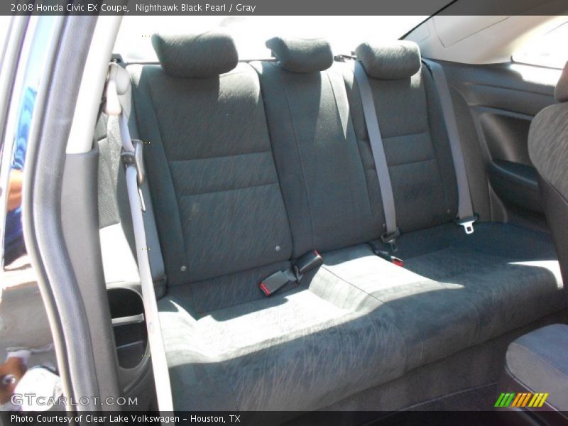 Nighthawk Black Pearl / Gray 2008 Honda Civic EX Coupe
