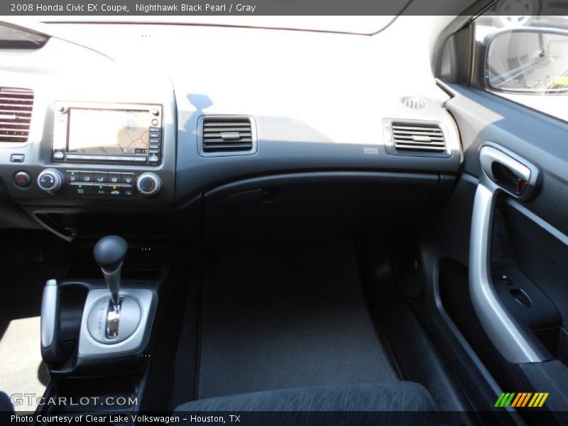 Nighthawk Black Pearl / Gray 2008 Honda Civic EX Coupe