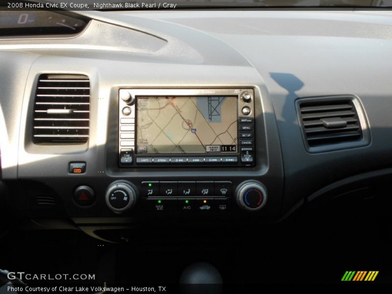 Nighthawk Black Pearl / Gray 2008 Honda Civic EX Coupe