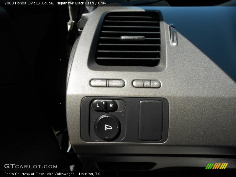 Nighthawk Black Pearl / Gray 2008 Honda Civic EX Coupe
