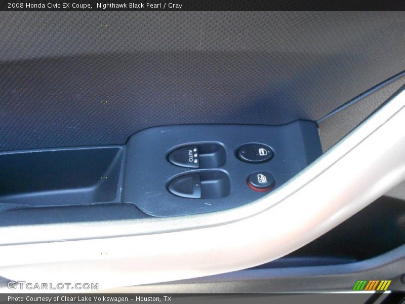 Nighthawk Black Pearl / Gray 2008 Honda Civic EX Coupe